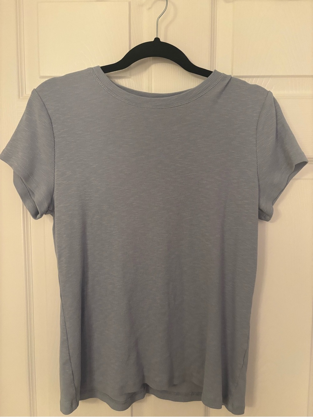 Treasure & Bond Light Blue Ribbed Short Sleeve Tee